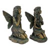 Northlight Set of 2 Bronze Kneeling Fairies With Flowers and a Butterfly Outdoor Garden Statues - 7" - 4 of 4