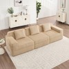 VASIP Modular Boneless Cloud Sectional Sofa  3-Seat with Deep Seat and Pillows,Modern Corduroy Fabric for Living Room,Camel - 3 of 4