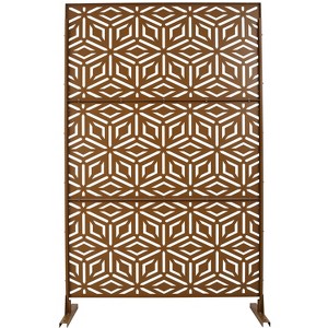 CAVINAS Matrix Metal Decorative Patio Screens, Outdoor & Indoor, Freestanding Decorative Privacy Screen for Deck Balcony Patio - 1 of 4
