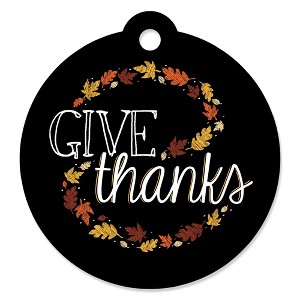 Big Dot of Happiness Give Thanks - Thanksgiving Party Favor Gift Tags (Set of 20) - 1 of 4