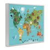 Stupell Industries Country Animals World Map Continents Wildlife Diagram Framed Giclee Art - 2 of 4