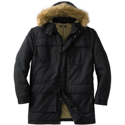 Kingsize Men's Big & Tall Arctic Snorkel Parka - Big - 6xl, Black Coat ...