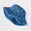 Girls' Denim Bucket Hat with Smileys - Cat & Jack™: Kids Woven Emoji Pattern, Lightweight, Pull-On - 2 of 3