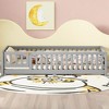 ROOMTEC Floor Bed with Safety Guardrails and Door for Kids - 2 of 4