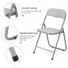 Folding Chairs with Cushion, Outdoor & Indoor Event Portable Metal Folding Chairs with Non-Slip Feet Pads Stackable Chairs - 4 of 4