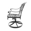 Lyngins 2-Piece Cast Aluminum Outdoor Swivel Chair with All-Weather Cushions, Exquisite Carved Patterns, Patio Accent Chair for Dining/Relaxation - 4 of 4