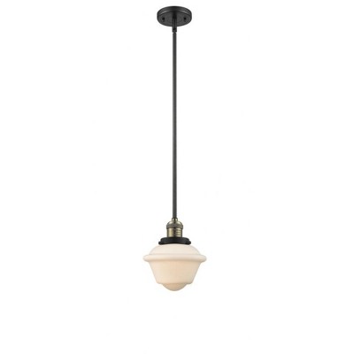 Oxford - 1 Light Stem Hung Mini Pendant In Traditional Style-8 Inches Tall and 7.5 Inches Wide