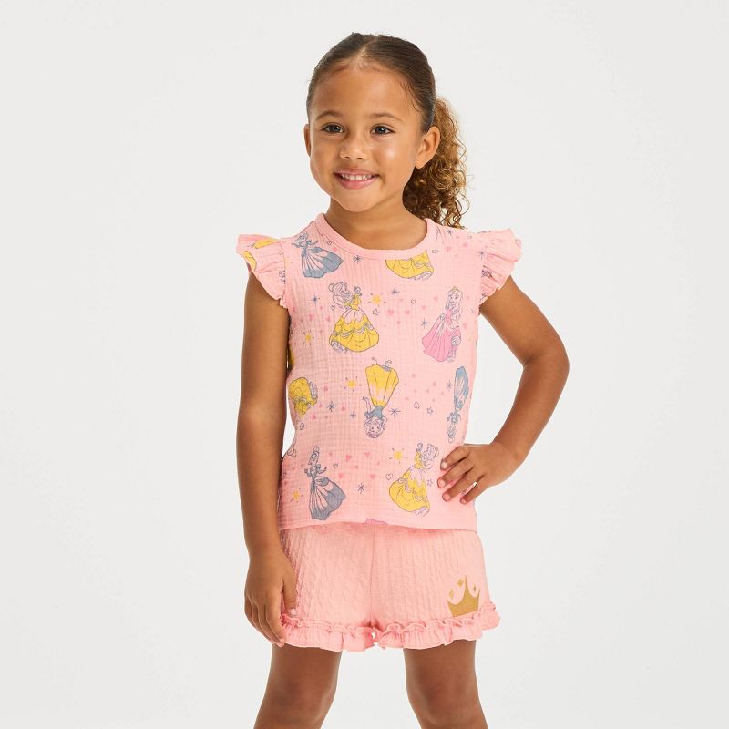 Toddler Girls&#39; Disney Princess Top and Bottom Set - Pink, 1 of 6