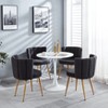 Racxily Modern,Dining Chair (Set of 2)-Short Fur Cover,Comfortable Backrest,Thick Iron Wood Legs|Spacious Seat |for Dining Room/Living Room/Cafe. - 2 of 4