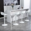 Okak Set of 2 Swivel Adjustable Height Bar Stools with Sturdy Large Base,Armless Leather Counter Chairs for Dining Rooms - 4 of 4