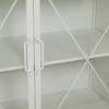Modern Farmhouse Metal Cabinet White - Olivia & May: Chic Storage, No Assembly Required - 3 of 4