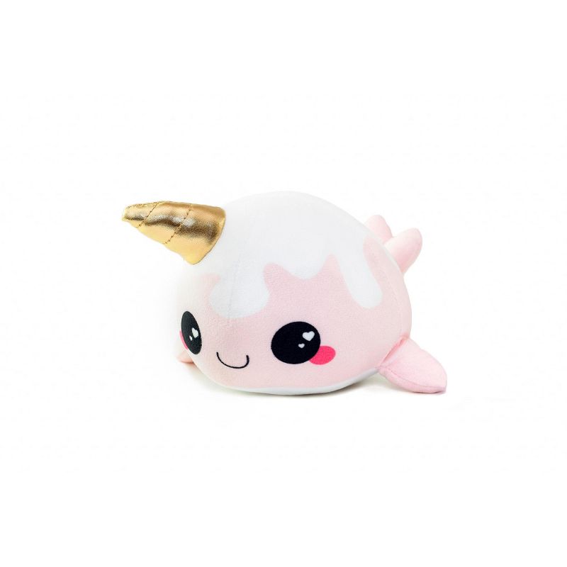 Seven20 Glitter Galaxy 6-Inch Ice Cream Cone Horn Pink Narwhal Collectible Plush, 2 of 8