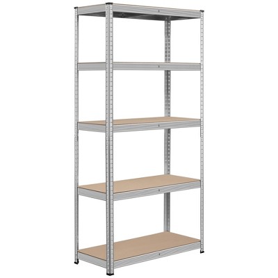 Yaheetech 71in 5-Tier Metal Storage Rack 5 Adjustable Shelves Boltless Shelving