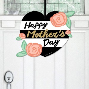 Big Dot of Happiness Best Mom Ever - Hanging Porch Mother's Day Party Outdoor Decorations - Front Door Decor - 1 Piece Sign - 1 of 4