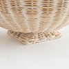 Plum & Post 24" Charleston Rattan Woven Footed Natural Decorative Tabletop Bowl - 3 of 4