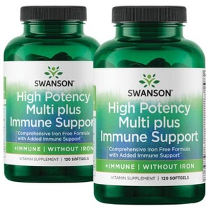Swanson High Potency Multi plus Immune Support - Without Iron - 1 of 2