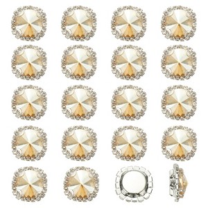 Unique Bargains DIY Craft Clothing Shoe Hat Bag Button Decor Claw Gem Rhinestones 32 Pcs - 1 of 4