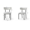 Vatros Dining Chairs Set of 2 Round Upholstered Dining Room Chairs, Orange - 3 of 4