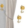 Unique Bargains Curtain Holdbacks Jade-style Hangers Iron PPC Bronze 5.51"x2.56" 1 Pair - 2 of 4