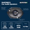 Autotek 4 Pack Street Machine 250W 5"x7" & 6"x8" 2 Way Car Audio Coaxial Speakers with Neo Mylar Soft Dome Tweeters for Crystal Clear Sound - 4 of 4