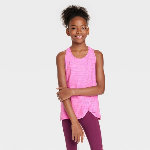 Girls' Fashion Leggings - All In Motion™ Neon Pink M