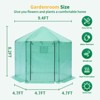DOMETOUR Walk-in Greenhouse Hexagonal Upgrade Reinforced Frame Heavy Duty Plastic Greenhouse Reinforced Thickened Waterproof Insulation(9.2*8.1 ft) - 3 of 4