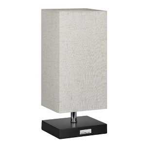 Oumilen Modern Nightstand Lamp, Minimalist Bedside Desk Lamp with Square Fabric Shade - 1 of 1