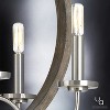 Urban Ambiance Luxury Modern Farmhouse Chandelier,  24-3/4"H x 22"W,  Brushed Nickel Finish, UHP2375 - 4 of 4