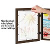 Americanflat10x12.5 Kids Artwork Picture Frame in Walnut - Displays 8.5x11 With Mat and 10x12.5 Without Mat - 3 of 4