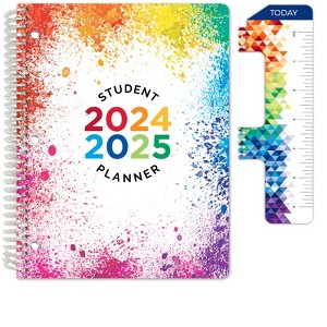 Global Datebooks Elementary Student Planner AY 2024-2025 - Block Style - 8.5"x11" (Paint Splatter) - 1 of 4