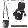 FATMOON Women's Crossbody Phone Bag with Wide Shoulder Strap, Single Shoulder Bag, PU Soft Leather Double Layer Purse - 3 of 4