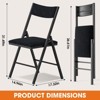 SKONYON 4 Pack Velvet Padded Folding Chair Comfortable and Heavy-Duty Seating - 2 of 4