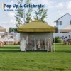 10'x10' Pop Up Canopy with 4 Sidewalls, Portable Instant Canopy, Includes Stakes, Ropes & Sandbags for Markets & Camping - 4 of 4