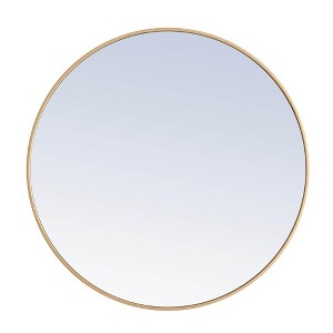 Elegant Lighting Metal frame Round Mirror 36 inch Brass finish - 1 of 4