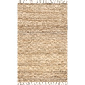 Nuloom Dahlia Casual Jute Tassel Area Rug, 4' x 6', Natural - 1 of 4