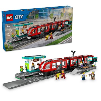 Lego City Downtown Streetcar And Station Toy Train Set 60423 Target