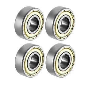 Unique Bargains Deep Groove Ball Bearing 696ZZ Double Shield Carbon Steel Bearings 4 Pcs - 1 of 4