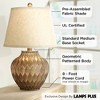 360 Lighting Buckhead Modern Accent Table Lamp 22" High Warm Bronze Brown Sculptural Geometric Drum Shade for Bedroom Living Room Bedside Nightstand - 3 of 4