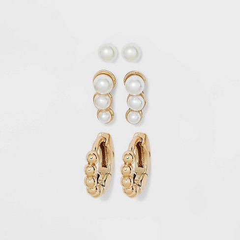 Zara Pearl Ear Cuff Hoop Earring