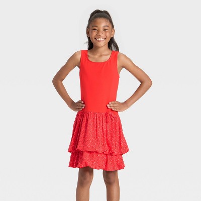Girls' Short Sleeve Bubble Hem Dress - Cat & Jack™