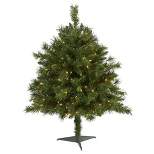 Nearly Natural 3’ Wyoming Mixed Pine Prelit LED Artificial Christmas Tree