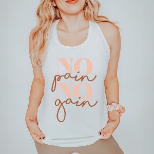 Simply Sage Market Women's No Pain No Gain Racerback Tank - 1 of 4