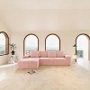 KWPZQEB 104.3" Modern Modular Sofa, Corduroy Sectional Sofa with Deep Seat & Pillows, 3 Seater L-Shape Boneless Sofa w/ Chaise for Living Room - 3 of 4