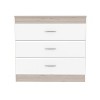 Okak Modern 3-Drawer Dresser with Wengue Finish Compact Footprint, Spacious Stacked Drawers, Metal Handles for Versatile Storage - 4 of 4