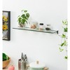 19.75 Floating Glass Bathroom Wall Shelf Chrome - Danya B. : Target