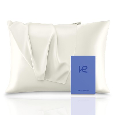 Kickoff 100% Organic Mulberry Soft Silk Pillowcase, Hidden Zipper, Highest 6A+ Grade 22 Momme Cooling For Hair & Skin, Hypoallergenic, Pillow Cover