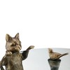 SPI Home Curious Cats End Table – Aluminum Sculptural Side Table with Glass Top, Whimsical Feline Design for Cat Lovers - 4 of 4