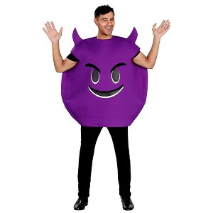Orion Costumes Purple Devil Emoji Adult Costume | One Size Fits Most - 1 of 4