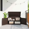 Garden Storage Cabinet Brown PE rattan, powder-coated steel Medium - 3 of 4
