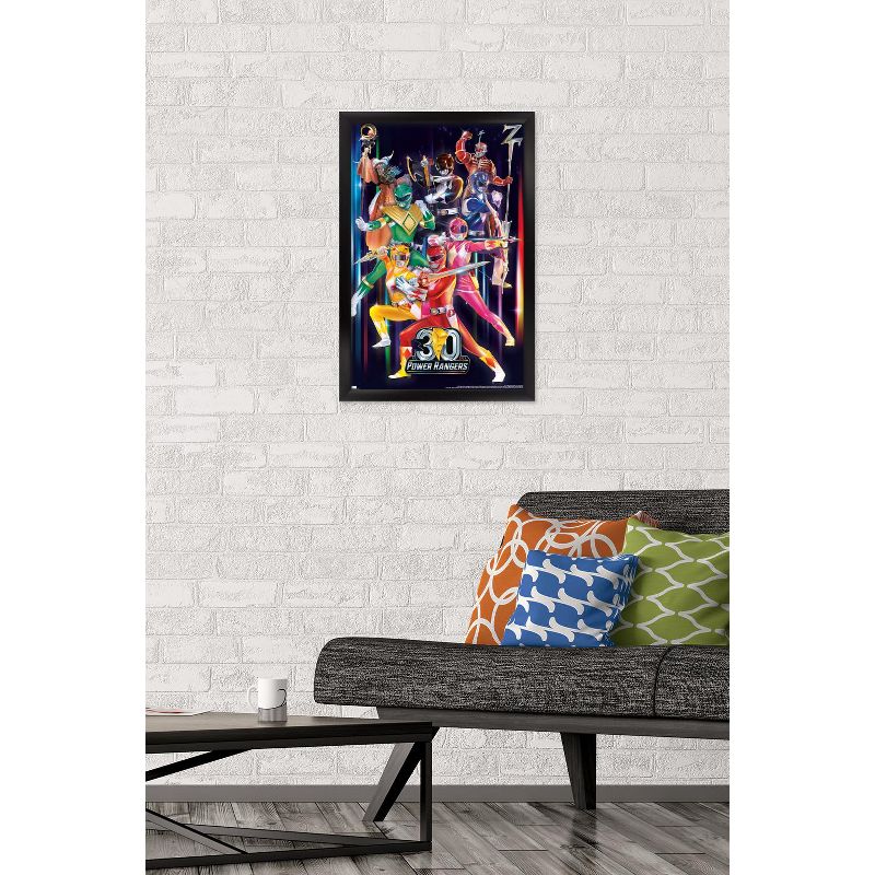 Trends International Power Rangers - 30th Group Framed Wall Poster Prints, 2 of 7